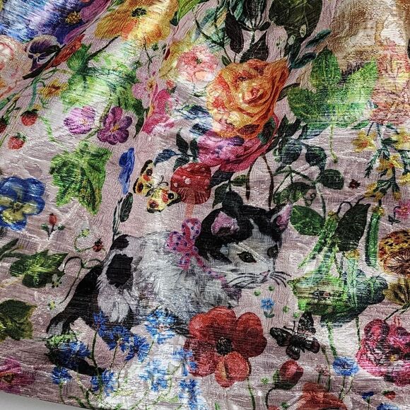 H&M Girls Nathalie Lété Jacquard Weave Metallic Shimmer Elegant Dress Size 8 - Picture 2 of 13